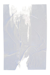 Torn white sheets of paper are glued isolated on white background