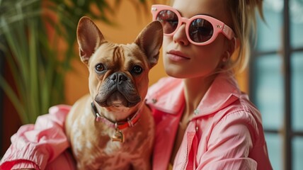 Matching Pet and Owner Fashion Duo

