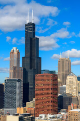 Obraz premium Chicago, Illinois, USA n the Miracle Mile District
