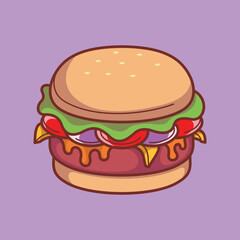 Tasty delicious savory foods theme premium vector arts. cartoon doodle cute icon design