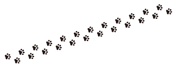 Paw footprint of dog or cat