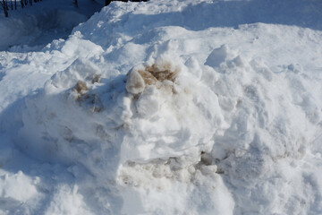 The snow piled up very high.