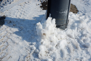 The snow piled up very high.