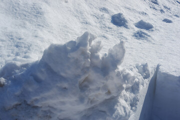 The snow piled up very high.