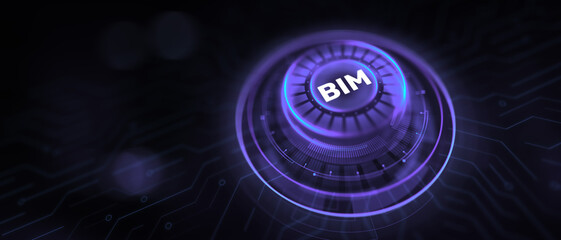BIM Building information modeling development technology concept.