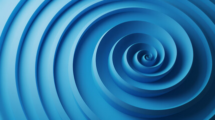 A sleek plastic blue spiral. - obrazy, fototapety, plakaty