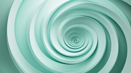 Mesmerising mint green spiral design radiating with bold, seamless curves.