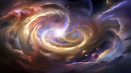 Abstract space fractal background
