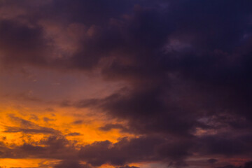 beautiful views of the sunset sky and sunrise sky with colorful clouds