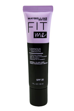 Kosmetik Primer von Maybelline Fit me luminious smooth hydrating und Hintergrund transparent PNG cut out