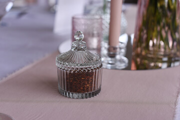 bocal en verre à fruit sec