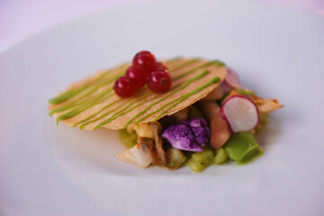 entrée au légume gastronomique