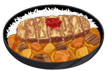 Katsu Chicken Curry Rice Bowl with Beni Shoga