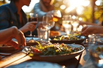 Diverse colleagues dinner meeting lunch in office restaurant businessmen group cafeteria cafe discussion business fine dining corporate teamwork expensive tasty dish food coworkers cheering talking