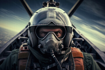 a Fighter pilot, fighter or jet cabin.