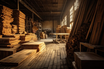 Area of Furniture and wooden sheets, Industrial wood processing.