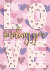 3D sending you love Card