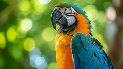 Fototapeta premium a colorful parrot realistic photo
