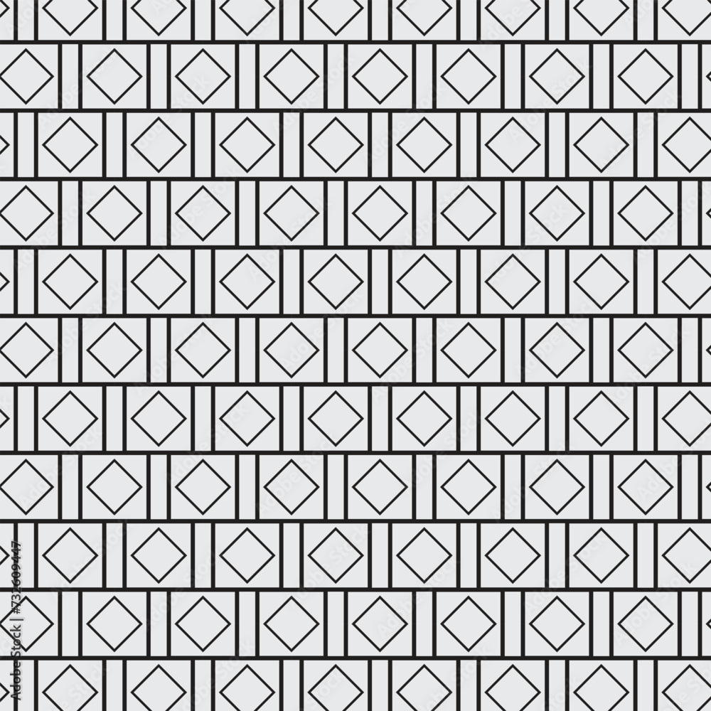 Aufkleber abstract seamless repeatable black rectangle pattern on grey.