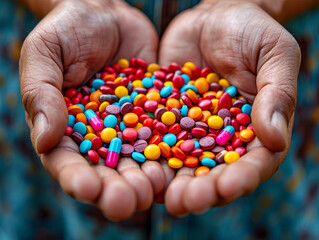 Production of pills and medicines, drug abuse,  AI generated