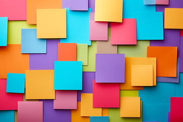 Abstract colorful sticky not pad wallpaper background.	