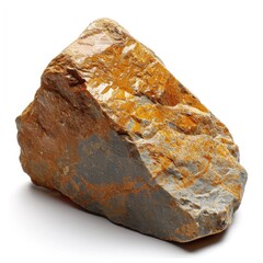 gold granite stone on white background
