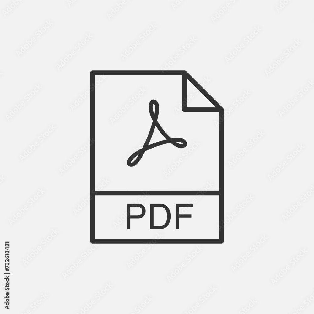 Poster pdf file format vector icon. pdf file download symbol. vector element for graphic, website, ui ux, m