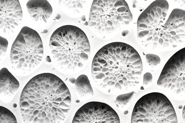Electron microscopy texture of bread, electron microscopy,500x zoom, - obrazy, fototapety, plakaty