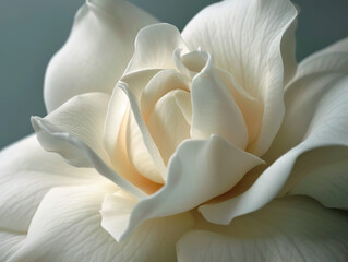 Fototapeta na wymiar Fresh white rose flower, close-up.
