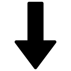 down arrow icon, simple vector design