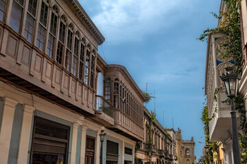 Magnificent colonial and post-colonial architecture styles in the historical center of Lima, Peru