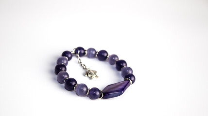 Purple Amethyst Natural Stone Real Energy Crystal Wristband Simile Wristlet Bracelet Healing