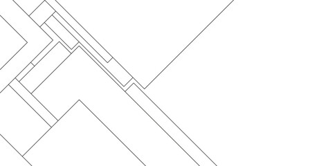 Abstract modern seamless Design black and white background, geometric pattern of black and white tone of many squares and rectangle,  Paper geometric composition with abstract lines, Mock-ups paper.