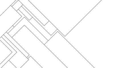Abstract modern seamless Design black and white background, geometric pattern of black and white tone of many squares and rectangle,  Paper geometric composition with abstract lines, Mock-ups paper.