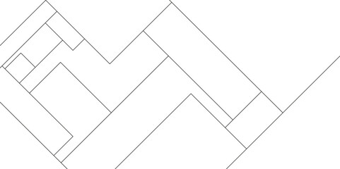 Abstract modern seamless Design black and white background, geometric pattern of black and white tone of many squares and rectangle,  Paper geometric composition with abstract lines, Mock-ups paper.