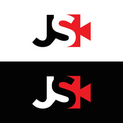 JS logo. JS set , J S design. White JS letter. JS, J S letter logo design. Initial letter JS letter logo set, linked circle uppercase monogram logo. J S letter logo vector design.	
