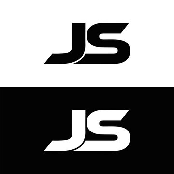 JS logo. JS set , J S design. White JS letter. JS, J S letter logo design. Initial letter JS letter logo set, linked circle uppercase monogram logo. J S letter logo vector design.	

