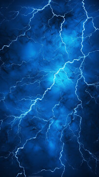 Blue lightning on a dark background