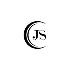 JS logo. JS set , J S design. White JS letter. JS, J S letter logo design. Initial letter JS letter logo set, linked circle uppercase monogram logo. J S letter logo vector design.	
