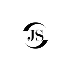 JS logo. JS set , J S design. White JS letter. JS, J S letter logo design. Initial letter JS letter logo set, linked circle uppercase monogram logo. J S letter logo vector design.	
