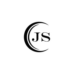 JS logo. JS set , J S design. White JS letter. JS, J S letter logo design. Initial letter JS letter logo set, linked circle uppercase monogram logo. J S letter logo vector design.	
