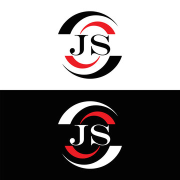 JS logo. JS set , J S design. White JS letter. JS, J S letter logo design. Initial letter JS letter logo set, linked circle uppercase monogram logo. J S letter logo vector design.	
