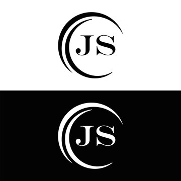 JS logo. JS set , J S design. White JS letter. JS, J S letter logo design. Initial letter JS letter logo set, linked circle uppercase monogram logo. J S letter logo vector design.	
