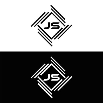 JS logo. JS set , J S design. White JS letter. JS, J S letter logo design. Initial letter JS letter logo set, linked circle uppercase monogram logo. J S letter logo vector design.	

