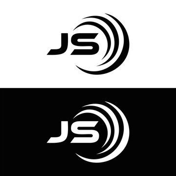 JS logo. JS set , J S design. White JS letter. JS, J S letter logo design. Initial letter JS letter logo set, linked circle uppercase monogram logo. J S letter logo vector design.	
