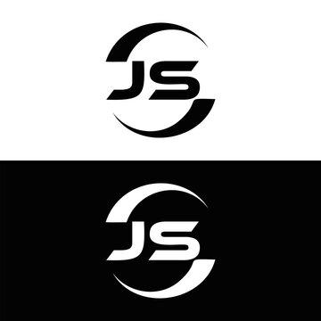 JS logo. JS set , J S design. White JS letter. JS, J S letter logo design. Initial letter JS letter logo set, linked circle uppercase monogram logo. J S letter logo vector design.	
