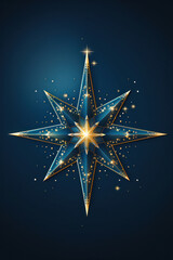 Sparkling Starlight: A Festive Holiday Greeting Card in a Bright, Magical Cosmos.