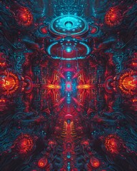 Fractal abstract texture, psychedelic relaxation pattern, sacred geomtry