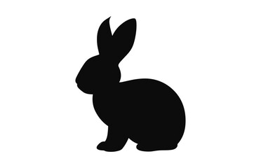 Easter Bunny silhouette vector black Clip art