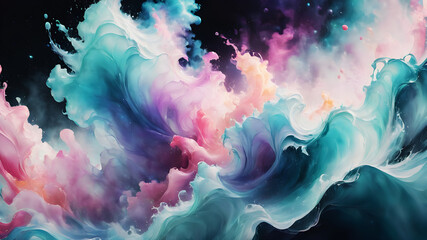 Create a dreamy abstract background using watercolor-inspired brushstrokes, blending pastel hues to...